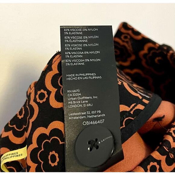 NWT Maeve Anthropologie The Colette Crop Wide Leg Ponte Pants Orange Black 29 - Picture 4 of 7